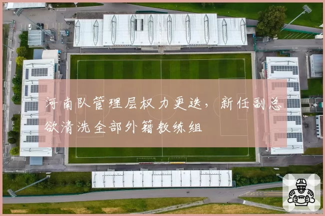 河南队管理层权力更迭，新任副总欲清洗全部外籍教练组